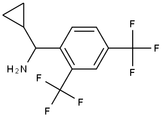 2,4-BIS(TRIFLUOROMETHYL)PHENYL](CYCLOPROPYL)METHANAMINE,1270423-05-6,结构式