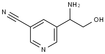 5-(1-AMINO-2-HYDROXYETHYL)PYRIDINE-3-CARBONITRILE,1270423-23-8,结构式