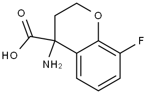 4-Amino-8-fluoro-3,4-dihydro-2H-1-benzopyran-4-carboxylic acid,1270437-54-1,结构式