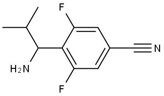 4-(1-AMINO-2-METHYLPROPYL)-3,5-DIFLUOROBENZENECARBONITRILE Structure