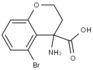 4-Amino-5-bromo-3,4-dihydro-2H-1-benzopyran-4-carboxylic acid,1270465-98-9,结构式