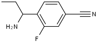 4-(1-AMINOPROPYL)-3-FLUOROBENZONITRILE 结构式