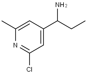 1-(2-CHLORO-6-METHYLPYRIDIN-4-YL)PROPAN-1-AMINE Structure