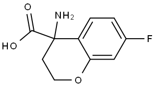 4-Amino-7-fluoro-3,4-dihydro-2H-1-benzopyran-4-carboxylic acid,1270539-89-3,结构式