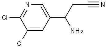 3-AMINO-3-(5,6-DICHLOROPYRIDIN-3-YL)PROPANENITRILE Struktur