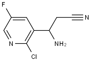 3-AMINO-3-(2-CHLORO-5-FLUOROPYRIDIN-3-YL)PROPANENITRILE 结构式