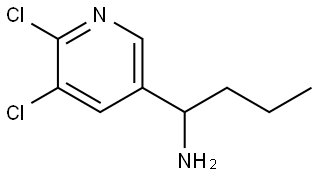 1-(5,6-DICHLORO-3-PYRIDYL)BUTYLAMINE,1270554-13-6,结构式