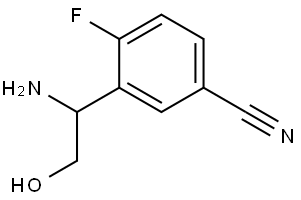 3-(1-AMINO-2-HYDROXYETHYL)-4-FLUOROBENZENECARBONITRILE 结构式