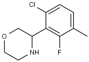 3-(6-CHLORO-2-FLUORO-3-METHYLPHENYL)MORPHOLINE 结构式