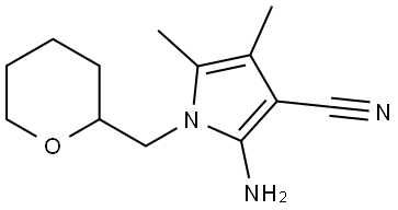 2-Amino-4,5-dimethyl-1-[(tetrahydro-2H-pyran-2-yl)methyl]-1H-pyrrole-3-carbonitrile,1271045-12-5,结构式