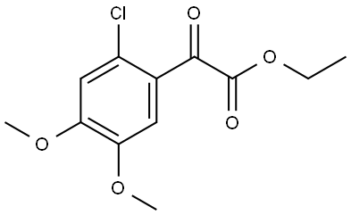 Ethyl 2-chloro-4,5-dimethoxy-α-oxobenzeneacetate Structure