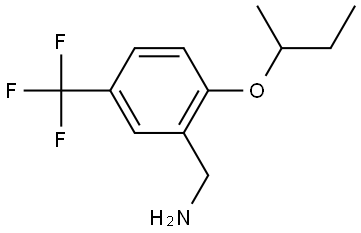 2-(1-Methylpropoxy)-5-(trifluoromethyl)benzenemethanamine Structure