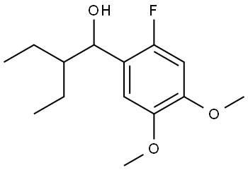 2-ethyl-1-(2-fluoro-4,5-dimethoxyphenyl)butan-1-ol,1274544-80-7,结构式