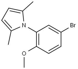 1-(5-bromo-2-methoxyphenyl)-2,5-dimethyl-1H-pyrrole 结构式