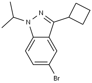 5-Bromo-3-cyclobutyl-1-isopropyl-1H-indazole 结构式