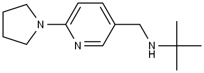 N-(1,1-Dimethylethyl)-6-(1-pyrrolidinyl)-3-pyridinemethanamine,1280701-17-8,结构式