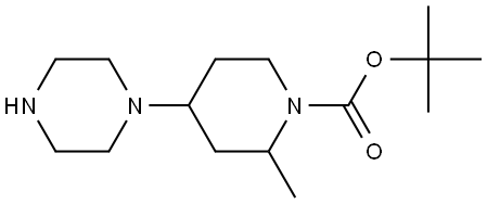 tert-butyl 2-methyl-4-(piperazin-1-yl)piperidine-1-carboxylate Structure