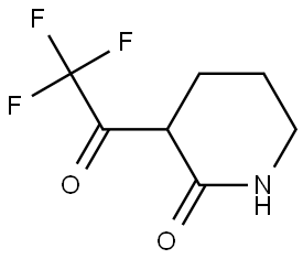 3-(2,2,2-三氟乙酰基)哌啶-2-酮 结构式