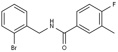 N-[(2-Bromophenyl)methyl]-4-fluoro-3-methylbenzamide Structure