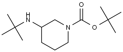 tert-butyl 3-(tert-butylamino)piperidine-1-carboxylate 结构式