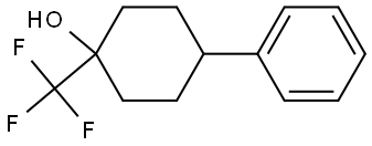 4-phenyl-1-(trifluoromethyl)cyclohexan-1-ol 化学構造式