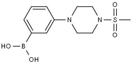 3-[4-(甲砜基)-1-哌嗪基]苯硼酸 结构式