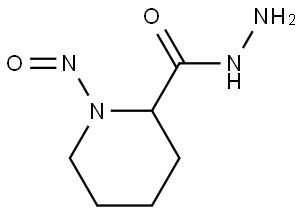 1-亚硝基哌啶-2-甲酰肼, 128883-26-1, 结构式