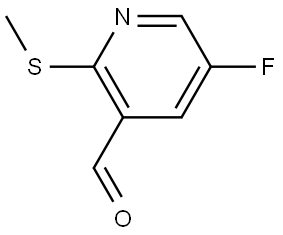 5-Fluoro-2-(methylthio)-3-pyridinecarboxaldehyde Struktur