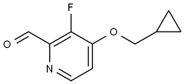 4-(Cyclopropylmethoxy)-3-fluoro-2-pyridinecarboxaldehyde 结构式