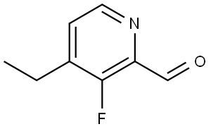 4-Ethyl-3-fluoro-2-pyridinecarboxaldehyde Struktur