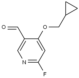 4-(Cyclopropylmethoxy)-6-fluoro-3-pyridinecarboxaldehyde,1289146-55-9,结构式