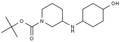 tert-butyl 3-((4-hydroxycyclohexyl)amino)piperidine-1-carboxylate 结构式