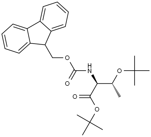 L-Threonine, O-(1,1-dimethylethyl)-N-[(9H-fluoren-9-ylmethoxy)carbonyl]-, 1,1-dimethylethyl ester,129460-13-5,结构式
