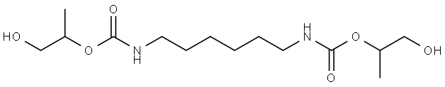 C,C'-双(2-羟基-1- 甲基乙基)N,N′-(1,6- 己二基)双[氨基甲酸 酯] 结构式