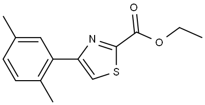 Ethyl 4-(2,5-dimethylphenyl)-2-thiazolecarboxylate Struktur