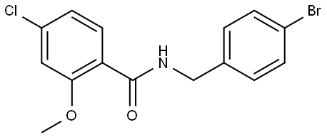 N-[(4-Bromophenyl)methyl]-4-chloro-2-methoxybenzamide 结构式