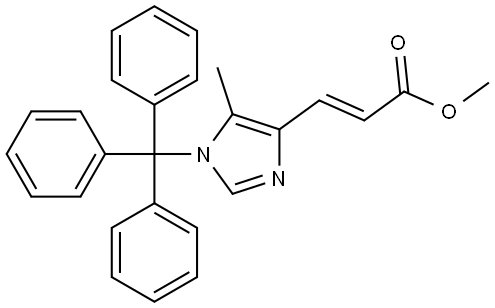 2-Propenoic acid, 3-[5-methyl-1-(triphenylmethyl)-1H-imidazol-4-yl]-, methyl est… Structure