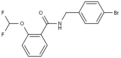 N-[(4-Bromophenyl)methyl]-2-(difluoromethoxy)benzamide 结构式