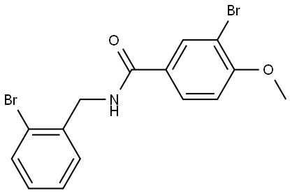 3-Bromo-N-[(2-bromophenyl)methyl]-4-methoxybenzamide Structure