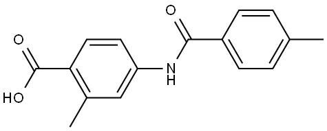 2-Methyl-4-[(4-methylbenzoyl)amino]benzoic acid 结构式