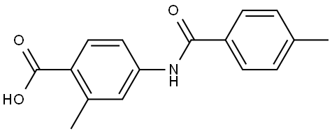 2-Methyl-4-[(4-methylbenzoyl)amino]benzoic acid Struktur