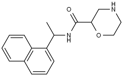 N-1-(naphthalen-1-yl)ethyl)morpholine-2-carboxamide 化学構造式