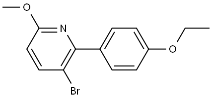 Pyridine, 3-bromo-2-(4-ethoxyphenyl)-6-methoxy- Structure