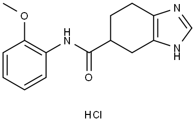 1H-Benzimidazole-6-carboxamide, 4,5,6,7-tetrahydro-N-(2-methoxyphenyl)-, hydroch… Structure