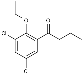 1-(3,5-Dichloro-2-ethoxyphenyl)-1-butanone 结构式