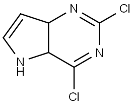 5H-Pyrrolo[3,2-d]pyrimidine, 2,4-dichloro-4a,7a-dihydro- 结构式