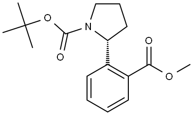 tert-butyl (R)-2-(2-(methoxycarbonyl)phenyl)pyrrolidine-1-carboxylate Structure