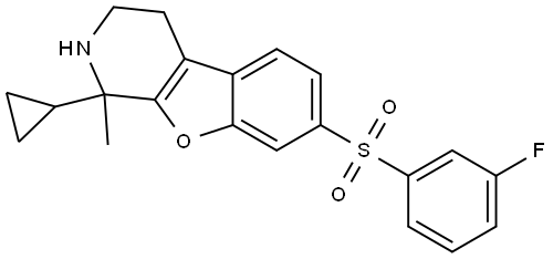 1-cyclopropyl-7-((3-fluorophenyl)sulfonyl)-1-methyl-1,2,3,4-tetrahydrobenzofuro[2,3-c]pyridine 结构式