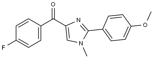 (4-fluorophenyl)(2-(4-methoxyphenyl)-1-methyl-1H-imidazol-4-yl)methanone 结构式