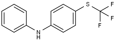 N-Phenyl-4-[(trifluoromethyl)thio]benzenamine 结构式